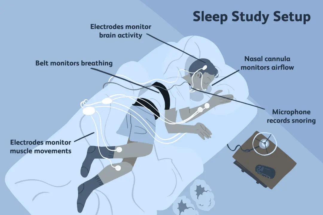 Realistic CPAP machine setup on a nightstand in a cozy bedroom