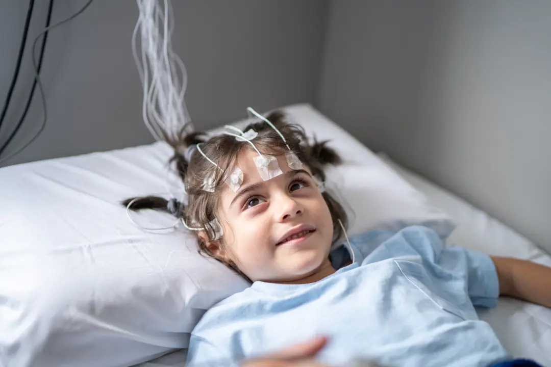 Paediatric patient undergoing a sleep study