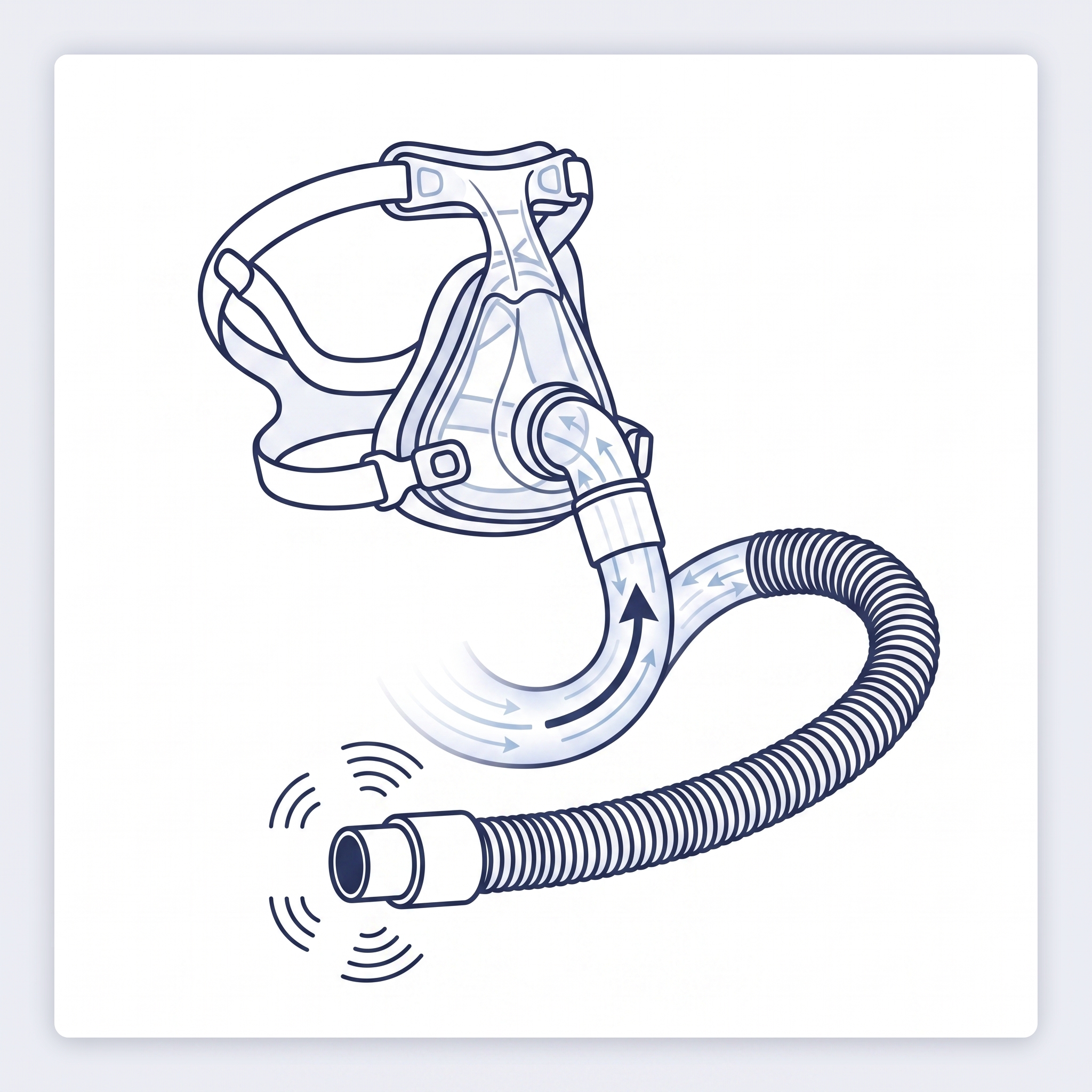 Attach mask and tubing
